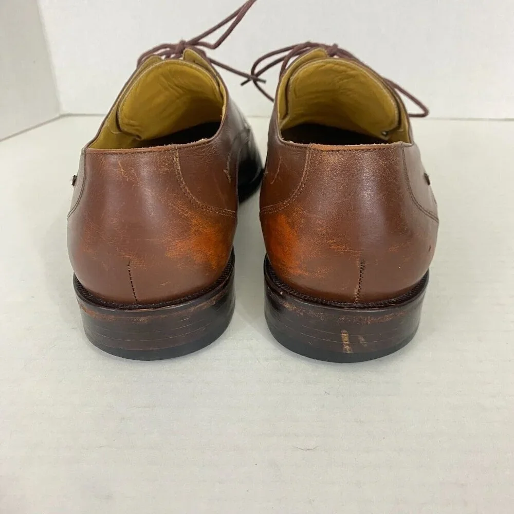 MEZLAN "Columbus" Brown Leather Oxford Dress Shoes Mens Sz 8 M Spain Lace Up 8M - Picture 8 of 16
